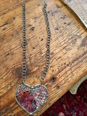 Heart Pendant Necklace in Multicolor